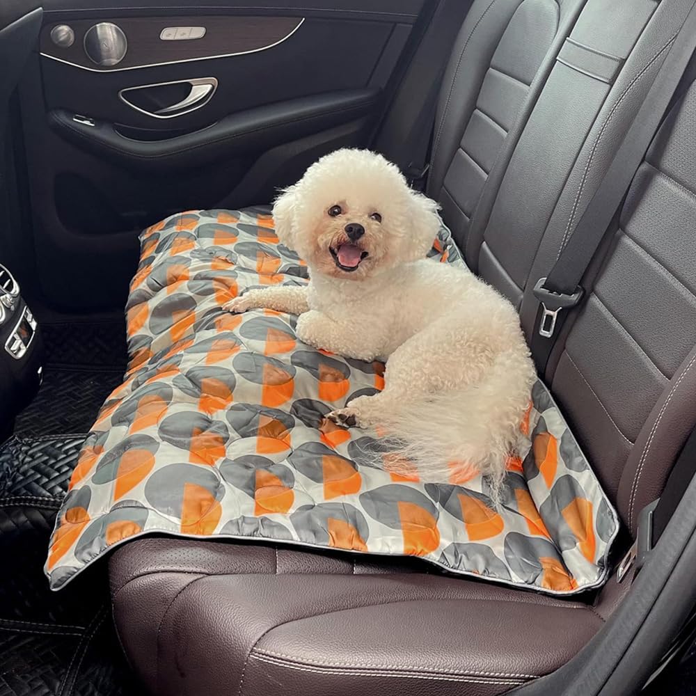 Namvo Matelas d'extérieur Portable Enroulable pour Cage pour Chien, Coussin Doux Lavable, Tapis de Voyage pour Chien, Tapis résistant à l'eau pour Jardin, Camping, Coffre de Voiture, Caisse ou bu