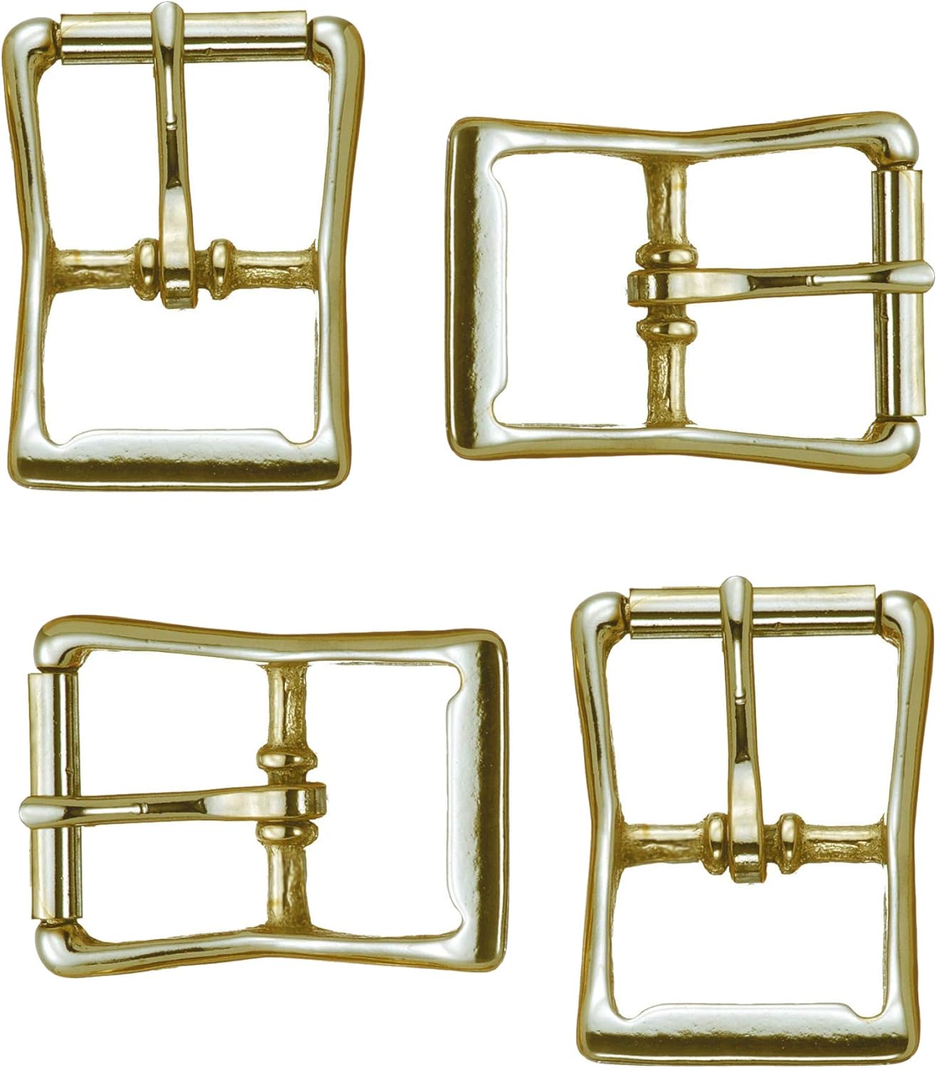 Multi-Pack of Solid Brass 1½ Inch #150 Roller Buckles, Pack of 4 Buckles, Great for Marine, Outdoor, and Tack Applications, Will Not Rust