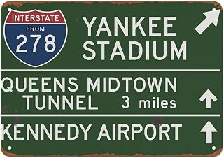 Vintage Metal Signs Yankee Stadium Wall Art Poster Sign For Room Office Coffee Bar Decor 8x12 inches