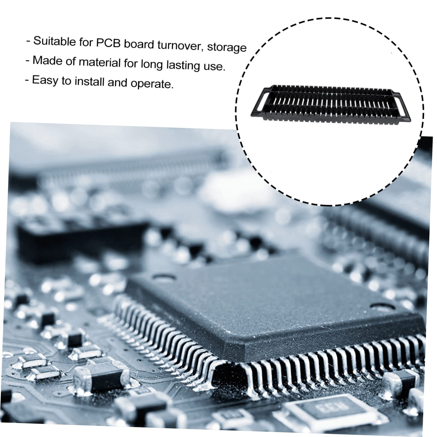 BELLIFFY 2pcs Rack for Anti-Static PCB Rack Anti-Static Bar Frame Dual-Ear Bar Frame Rack for Anti- Static Circuit Board Tray Anti-Static Bar Bracket Dual-Ear Anti-Static Rack Black