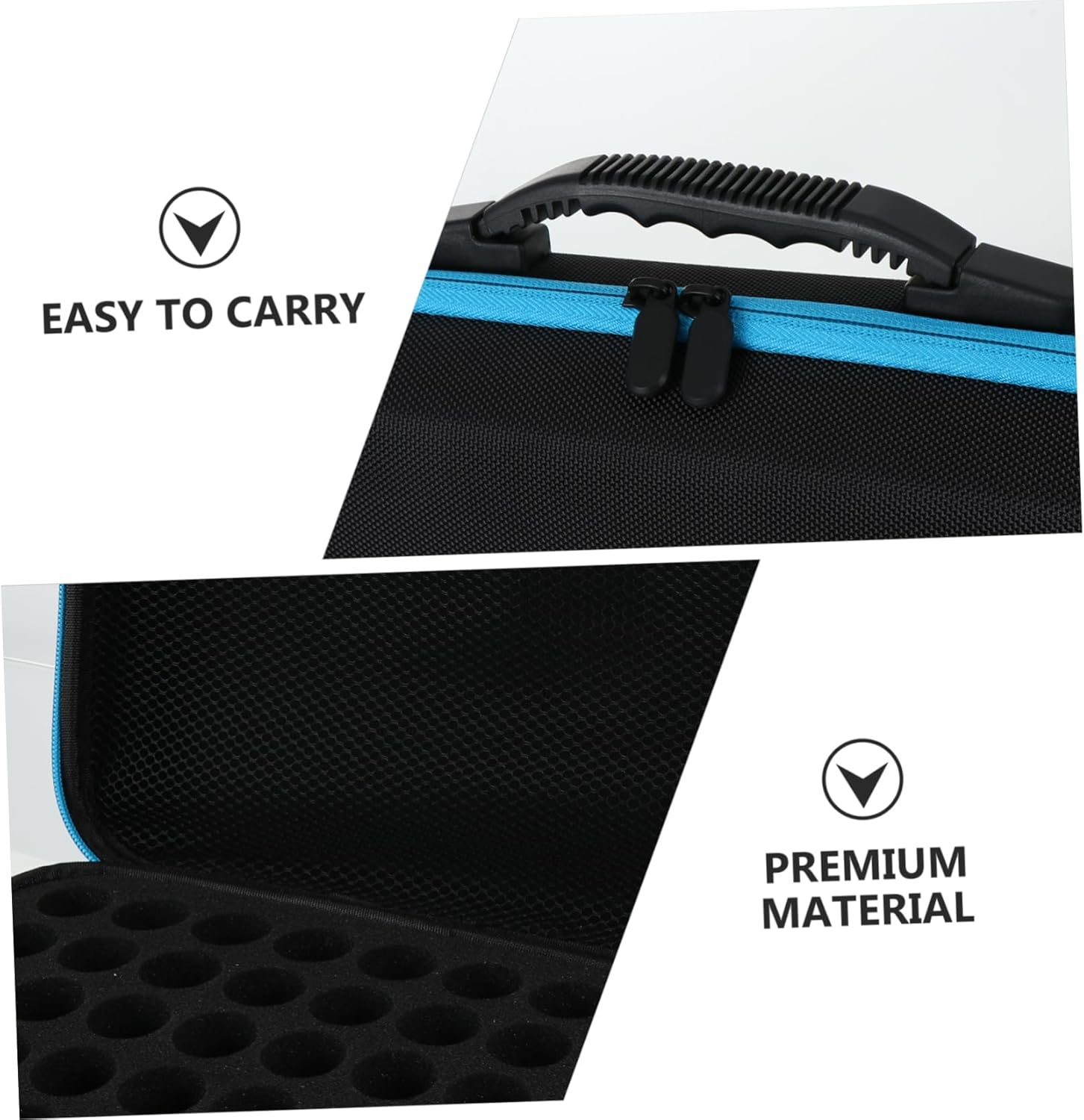 Portable Essential Oil Storage Bag Lightweight Shockproof Organizer for Bottles Travel-friendly Design for Aromatherapy Enthusiasts Blue Color