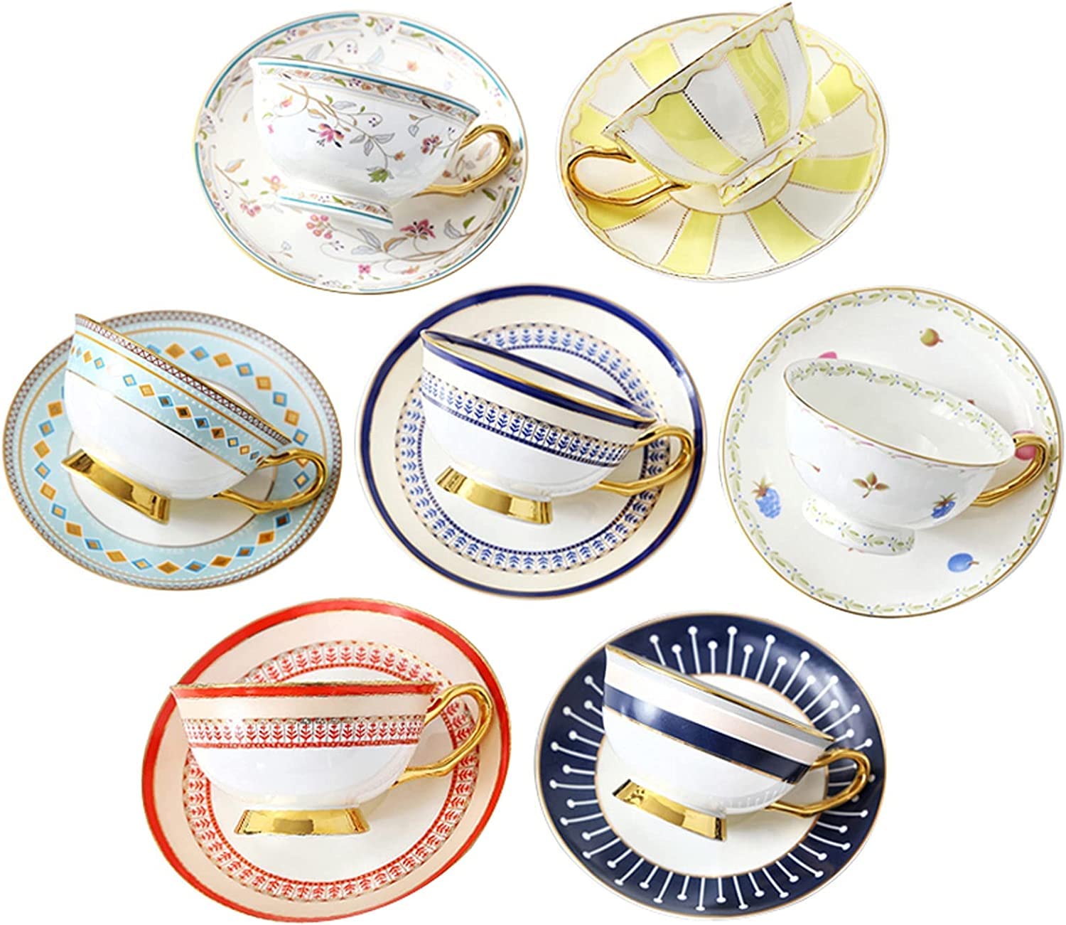 Filiżanka Do Kawy Z Porcelany Kostnej, Filiżanka Na Śniadanie, Kubki Do Kawy Zestaw Filiżanek Do Kawy Z Porcelany Kostnej Luksusowy Wykwintny Prosty Filiżanka Ze Spodkiem(A)