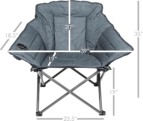 Vista 3 de Zenithen Limited - Silla plegable portátil acolchada Guidesman, perfecta para campamento, eventos deportivos al aire libre, muebles de patio y Azul
