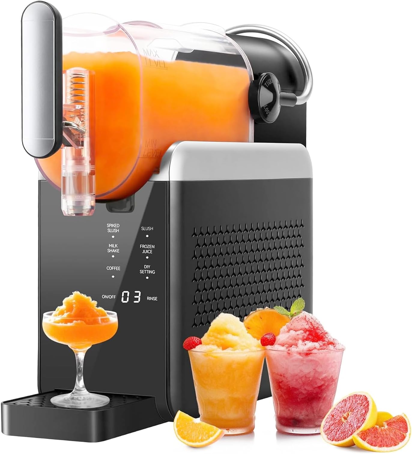 OYDAS Slushie Machine,No Ice Needed,1.8L Large Capacity, Auto-Clean with 6 Preset Modes,Quick Freeze Ice Blender for Margaritas & Smoothies - Frozen Cocktail, Milkshake,Slush Drink Maker