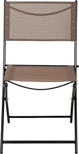 Miniatura 9 de Flash Furniture Brazos - Sillas plegables comerciales para interiores y exteriores, respaldosasientos Flex Comfort, marcos de metal, diseño plegable