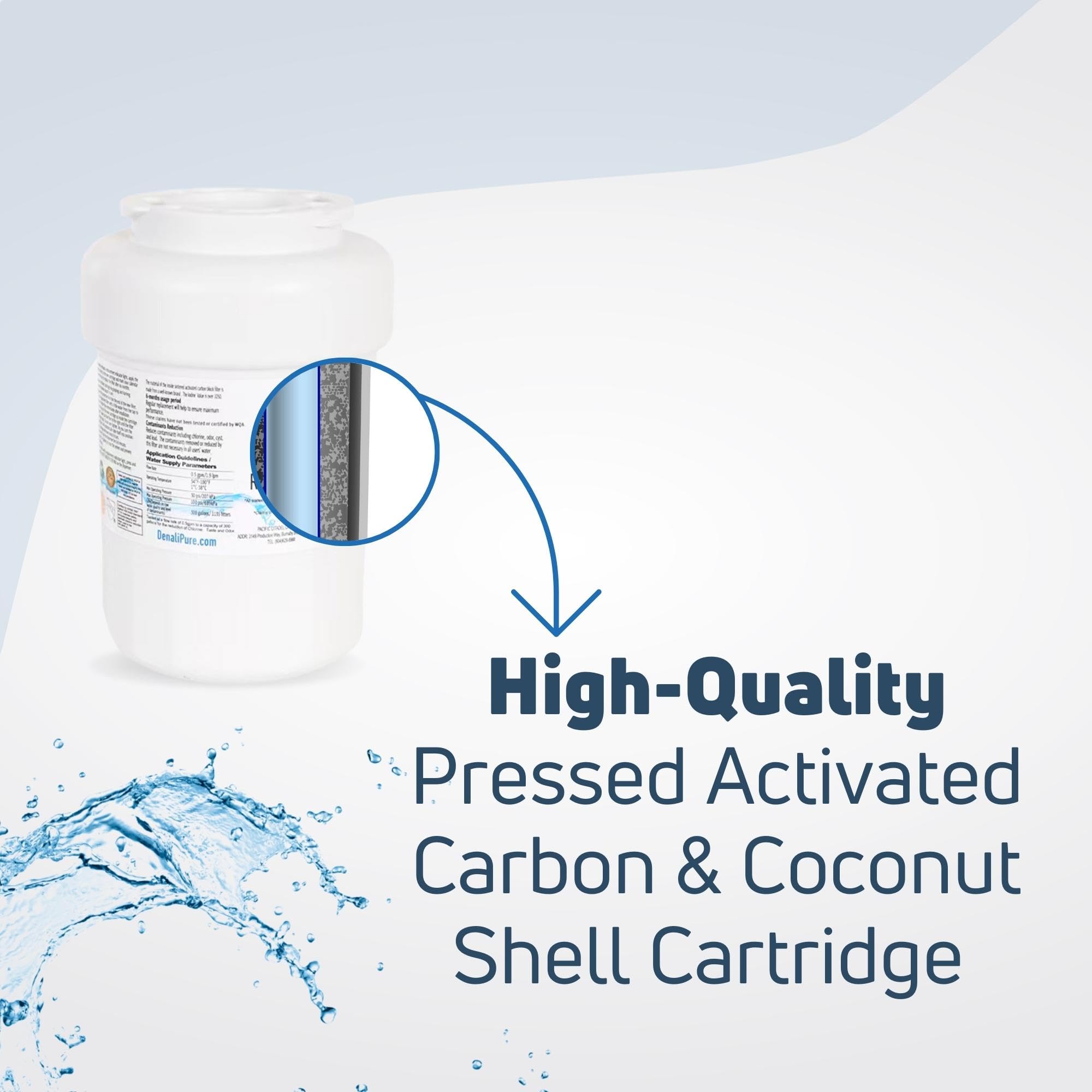 Amazon.com: Paquete de 3 filtros de agua de repuesto para  GE SmartWater MWF - Filtro de agua para refrigerador, paquete de 3 main image 0