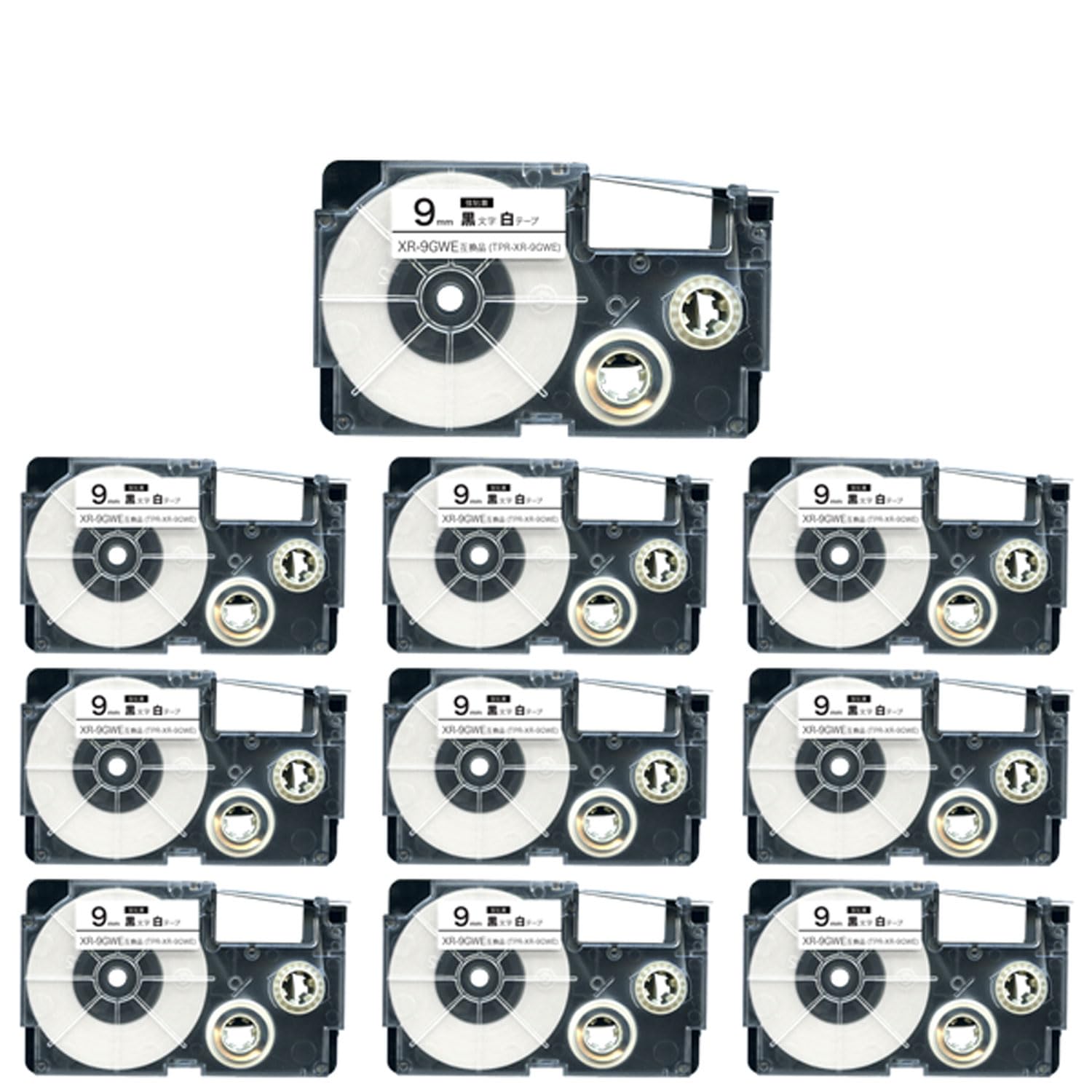 Amazon | カシオ用 ネームランド 互換 テープカートリッジ XR-9GWE 9mm