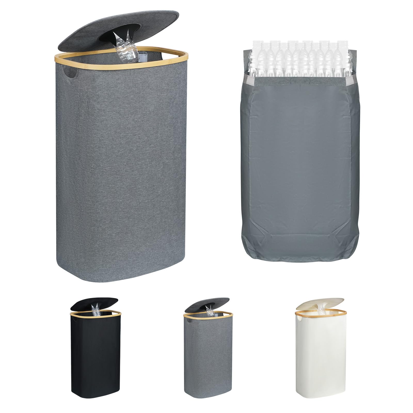 Bellzacasa 29 Gallon Recycling Bin for Kitchen, 110L Large Recycling Bin with lid, Indoor Home Recycle Bins with 1 Removeable Reusable Inner Bag for