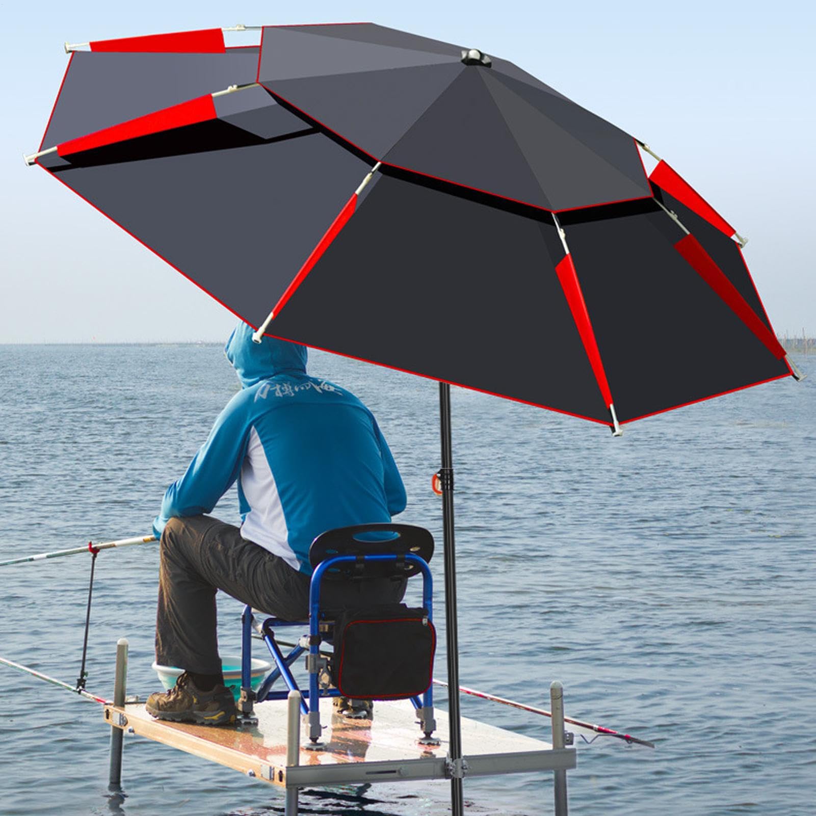 Ombrellone Da Sole Per Esterno Protezione UV Impermeabile Pulsante | Con Rotazione a 360 Gradi Giardino Spiaggia Piscina Area Retro Prato Campeggio Picnic Balcone Ter