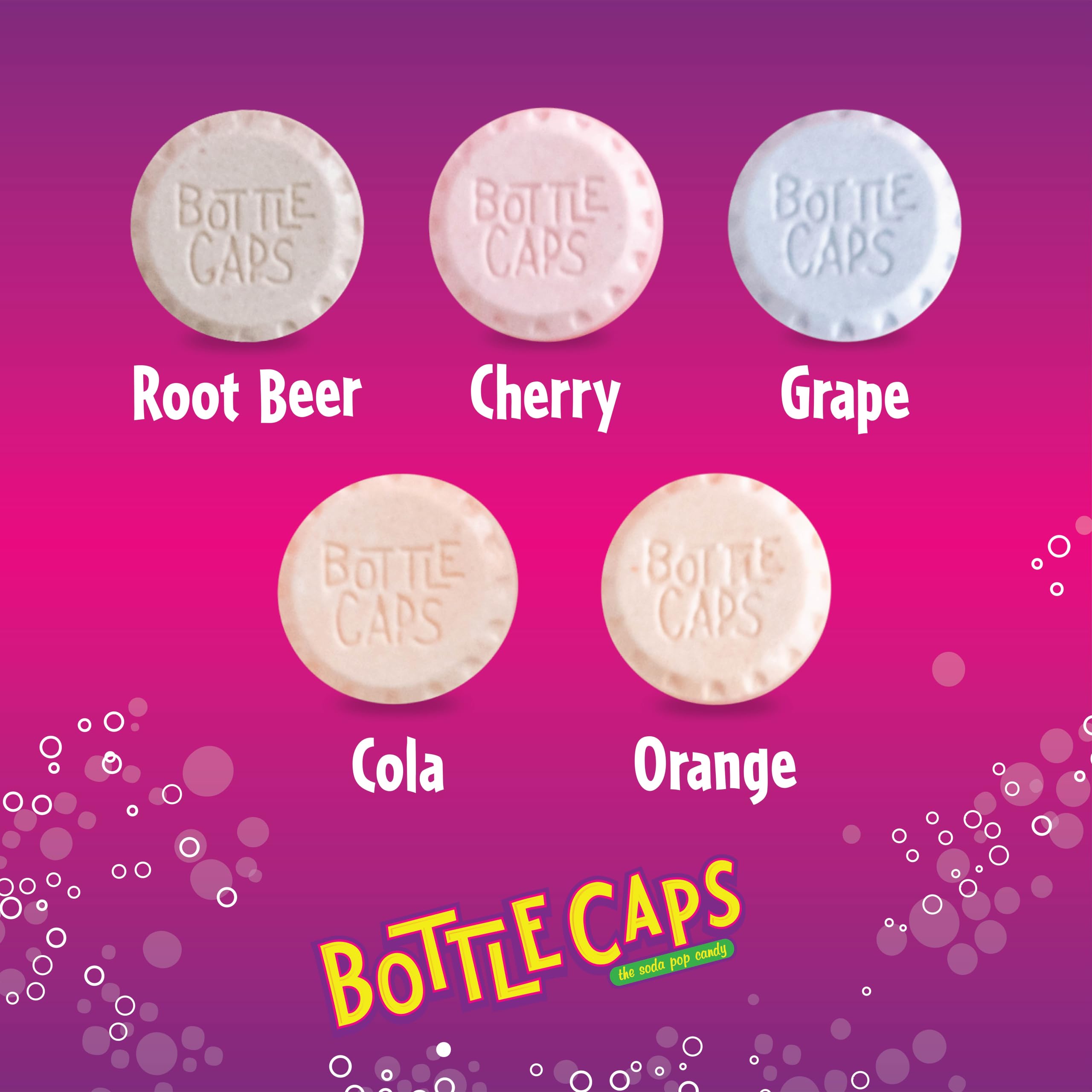 Amazon.com : Bottle Caps Fizzy Soda Pop Hard Candy, Theater Box, 5