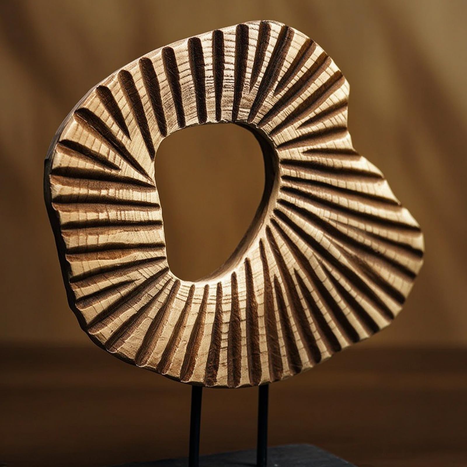 Skulptur mit Sockel Nicht Gegenständlich Tischskulptur Modern Geschnitzte-Skulptur mit Sockel für Ästheten, Wohnzimmer