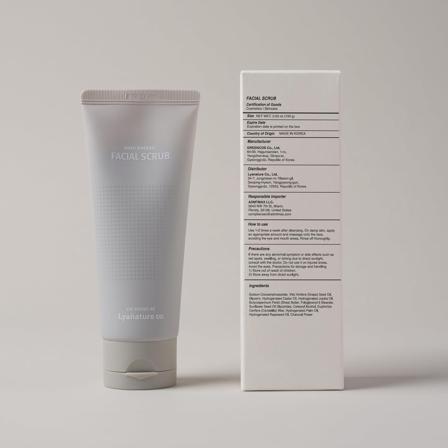 FACIAL SCRUB – Organic Koean Face Scrub, All Natural Face Wash & Exfoliating Cleanser for Sensitive Skin, Deep Cleansing & Dead Skin Remover, Non-Toxic & Paraben-Free (3.53 fl oz / 100g) - Image 7