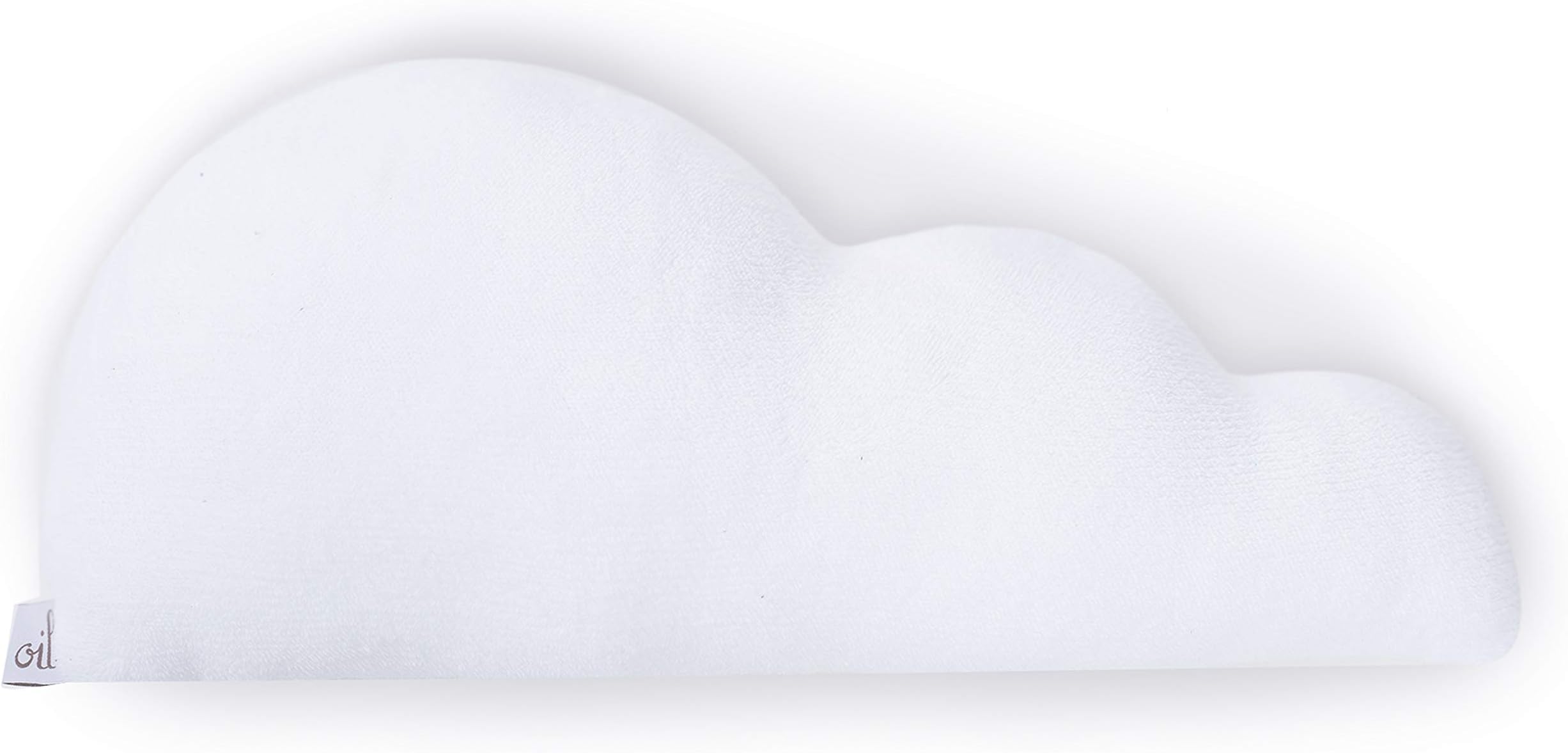 Oilo Plush Cloud Pillow, 20" x 8" inches, Decorative Throw Pillow, Machine Washable, Soft Plush, Perfect for Baby Girl, Boy, and Neutral Nursery Decor, White Cloud