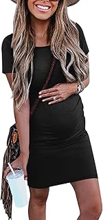 Peauty Black Maternity Wedding Guest Dress Casual Maternity Dress Pregnancy Clothes for Women Spring Pregnancy Outfits B