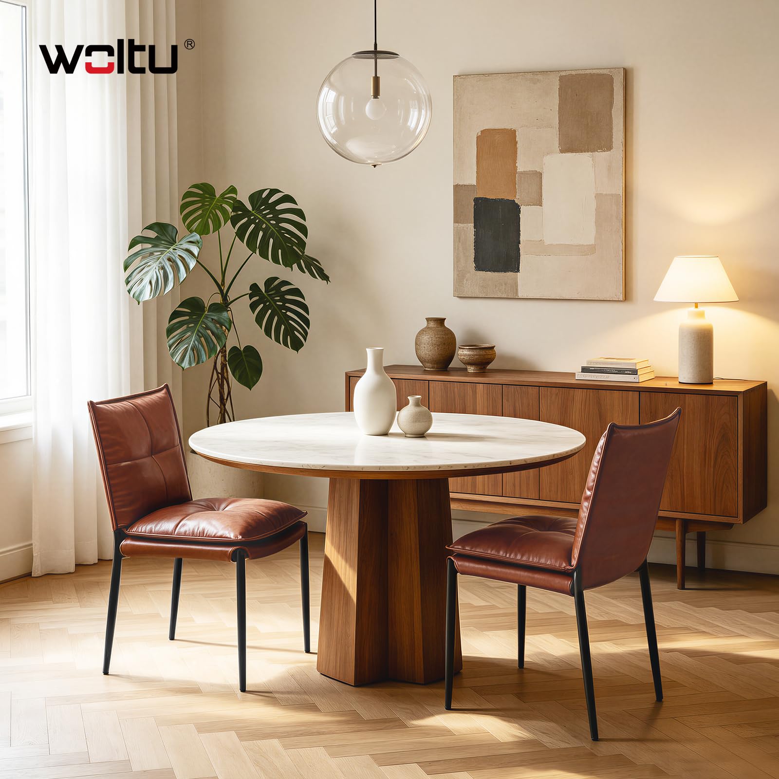 WOLTU Set di 4 Sedie Sala da Pranzo con Schienale Alto
