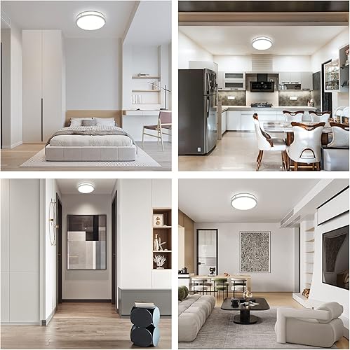 Miniatura 6 de Arcfox Lámpara de techo LED de montaje empotrado de 36 W, 16 pulgadas, 1550 lm, 5CCT, seleccionable, 3000 K3500 K4000 K5000 K6000 K, lámpara de