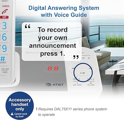 Miniatura 7 de AT&T DAL75011 Auricular accesorio para sistema telefónico GL2113-x o DAL75x11 (Blanco)