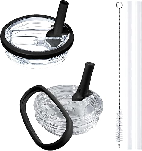 Miniatura 19 de Stanley - Paquete de 2 tapas de repuesto de 40 onzas, con tapa a prueba de fugas y popote abatible, accesorios para vasos Stanley Quencher H2.0