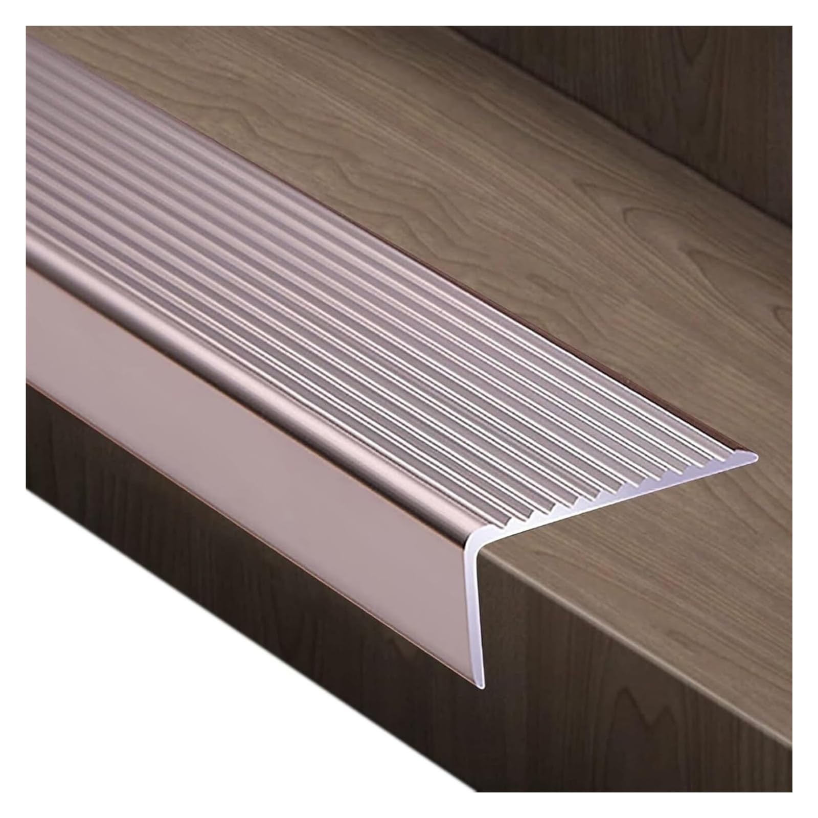 Protector de borde de escalera en aluminio morado de 90 cm de largo