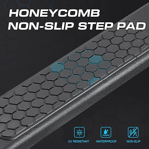 Miniatura 6 de COMNOVA - Estribos laterales compatibles con Dodge Ram 1500 Crew Cab 2019-2023 nuevo estilo de carrocería Barras Nerf deslizantes Ram Rock de 65