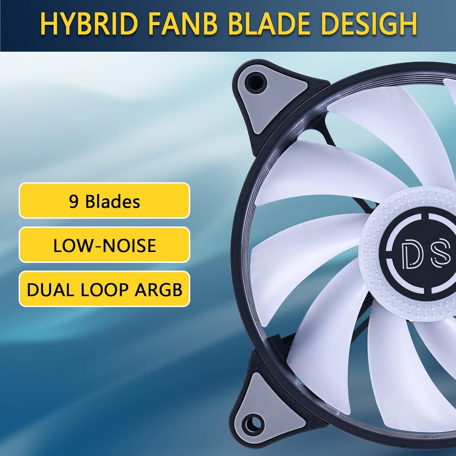 DS adressierbarer RGB LED 120 mm Gehäuselüfter für PC-Gehäuse, CPU-Kühler, Heizkörper-System (6 Stück RGB-Lüfter-Set, G-Serie)
