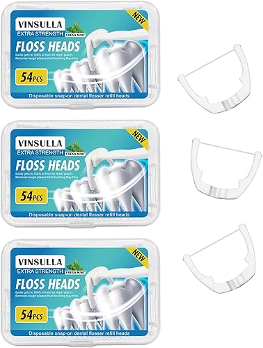 Ultraclean Access - Cabezales de repuesto para hilo dental compatibles con Listerine Ultraclean Access Flosser, color menta, 54 unidades (paquete de