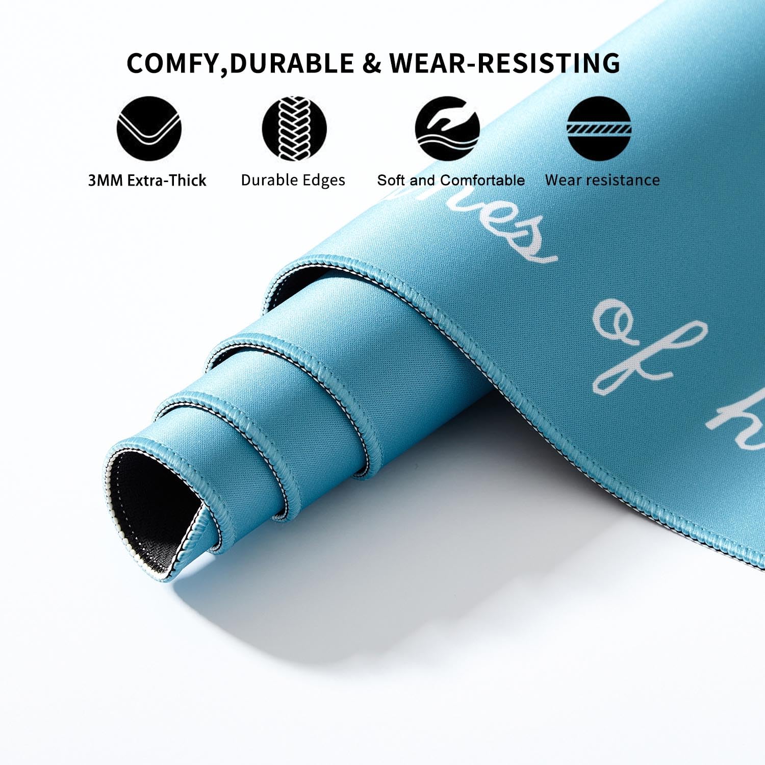 DOBAOJIA Tappetino Mouse Gaming XXL 800x400, Tappetino Mouse e Tastiera, Tappetino Computer, Sottomano da Scrivania, superficie prova di versamento e base antiscivolo