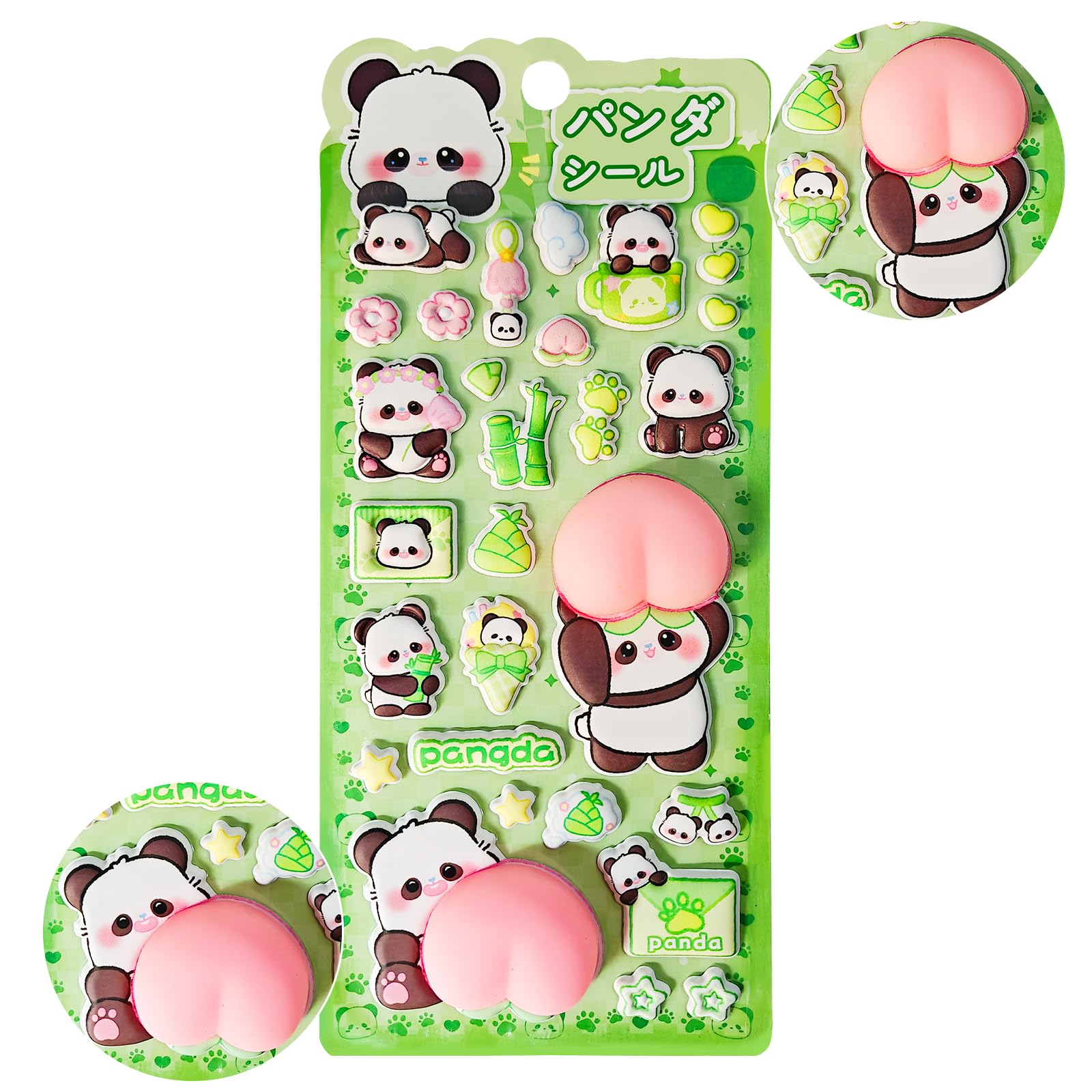 Amazon.co.jp: 【1枚セット】シール パンダステッカー 可愛い
