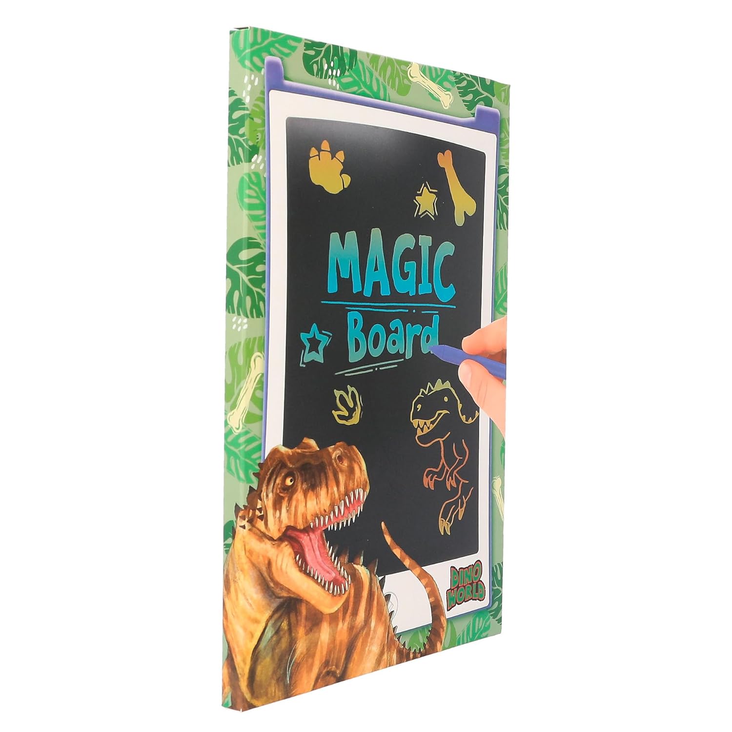 Depesche 12157 Dino World Magic Board, LCD Board and Drawing Pen Included for Drawing and Sketching