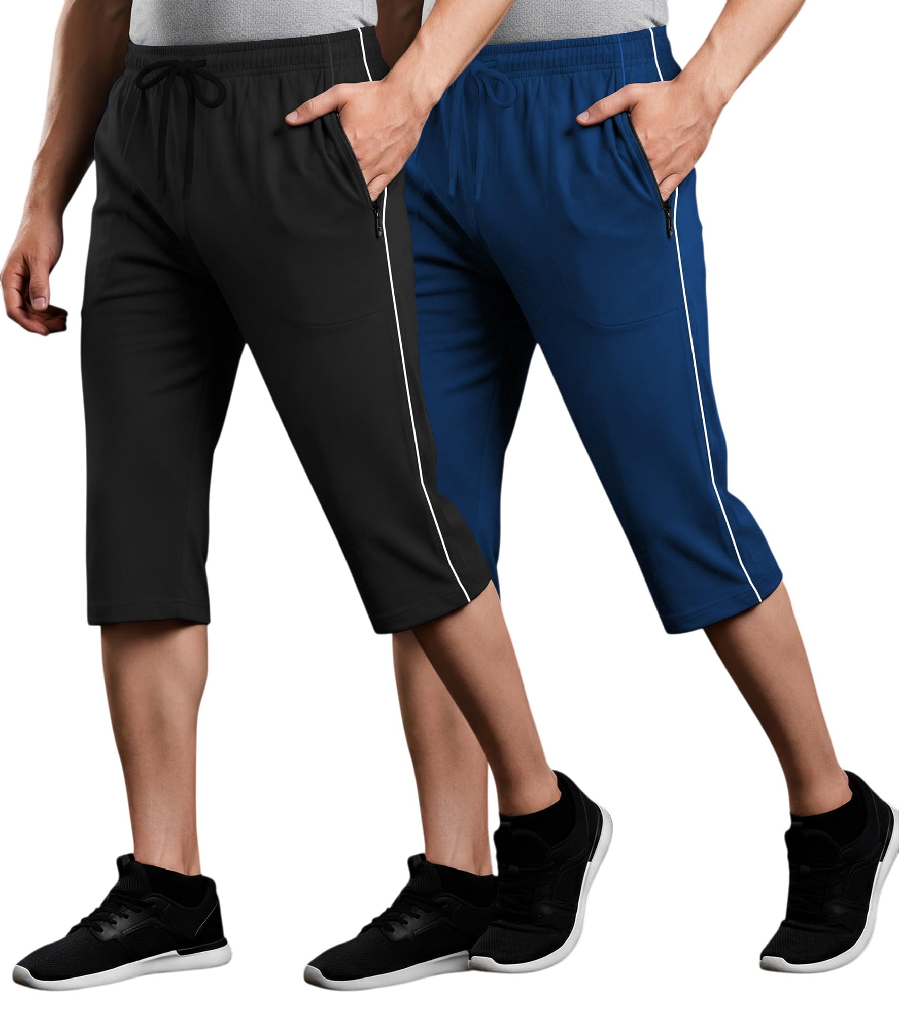 feel track Men's Regular Fit Three Fourth Capri (Pack of 2)-picture-33