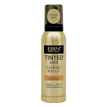 EBIN NEW YORK Tinted Lace Foaming Mousse - Natural Beige, 3.38oz/ 100ml