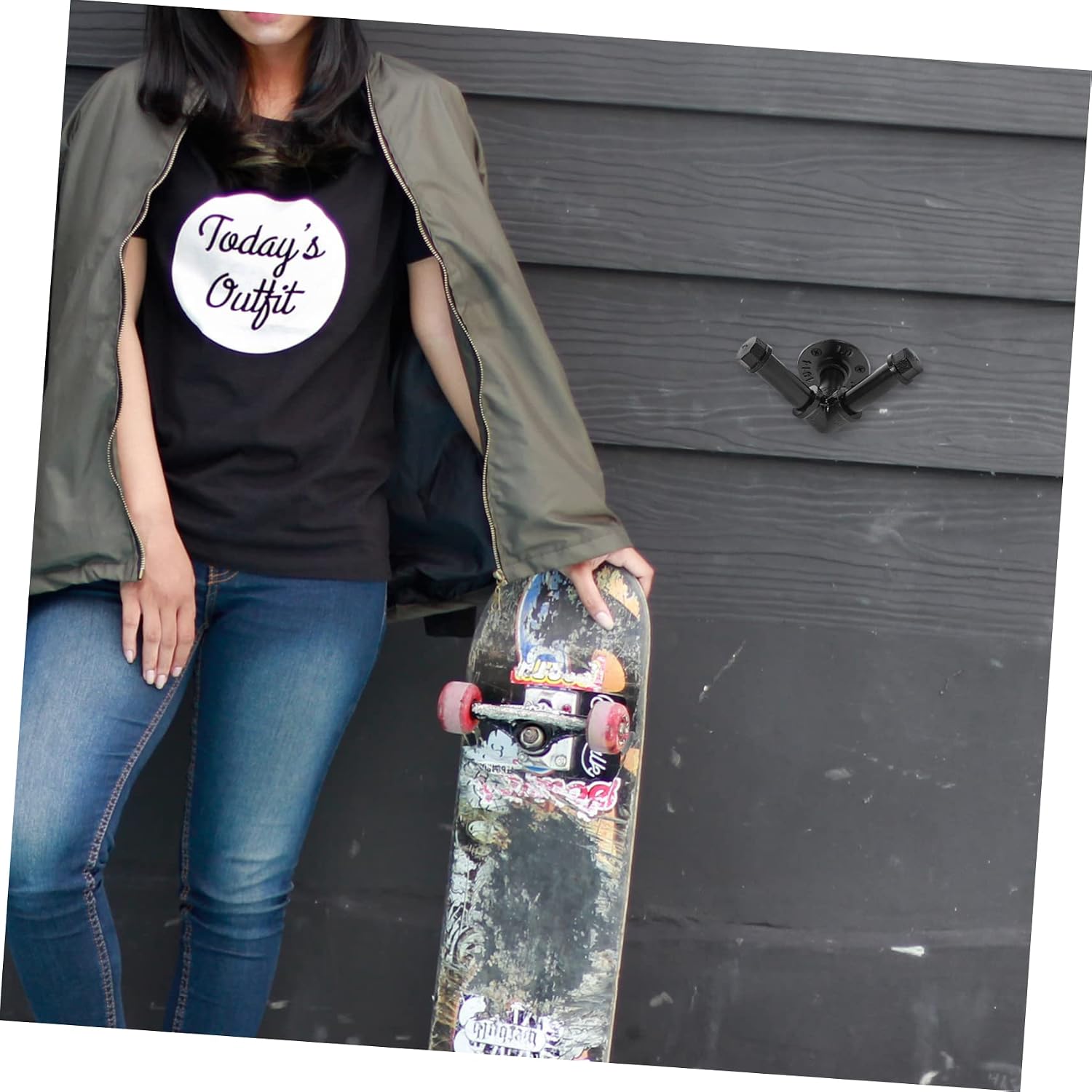 Skateboard Hanger Wall Mount Display Multi-function Skateboard Rack Shelf for Home Decor