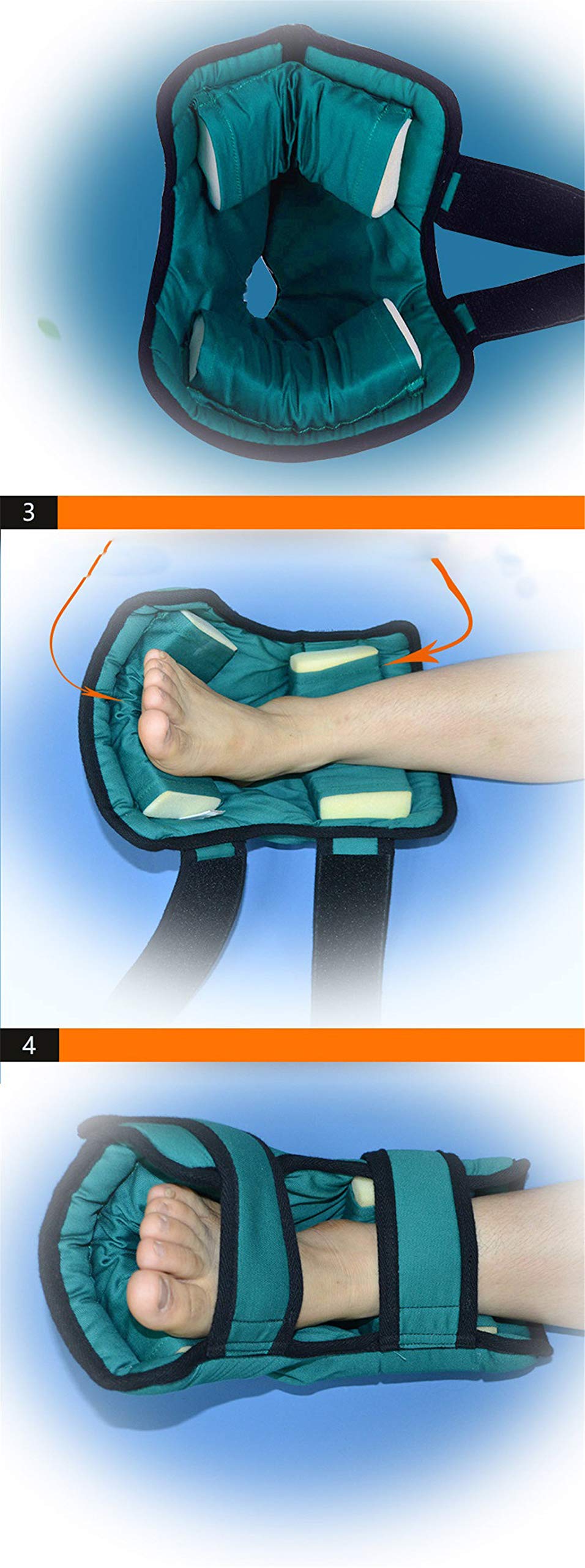 Almohadilla de protección del talón, descompresión cómoda, protector de la articulación del tobillo antiescaras, caída del pie, cuidado del paciente en cama de fractura,2Pcs