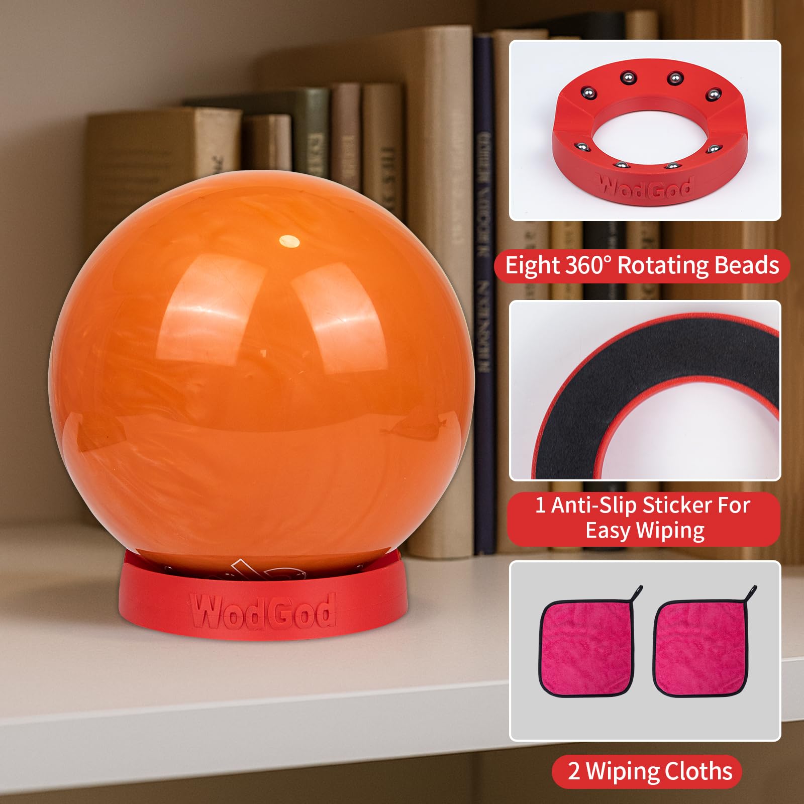 Amazon.co.jp: WodGod レッドボーリングボールスピナー、研磨やボール