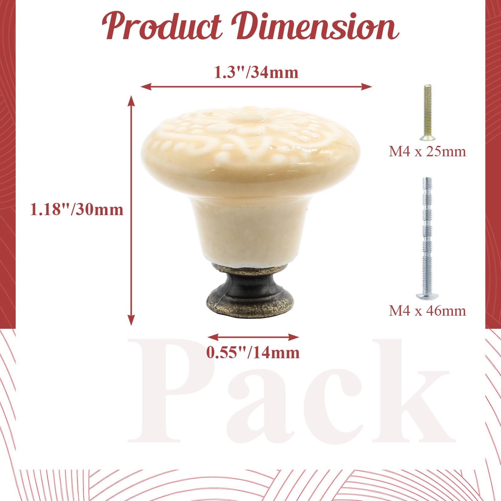 Lot De 10 Boutons Vintage Beige – 2 Tailles : 1,3 Cm Et 1,5 Cm – Idéal Pour Customisation