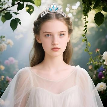 Princess Crown,Crystal Tiaras for Women,Pageant Silver Tiaras Headband Rhinestone Crowns Princess Hair Accessories for Women Birthday Wedding Halloween Party Christmas Gifts Cosplay (Blue)