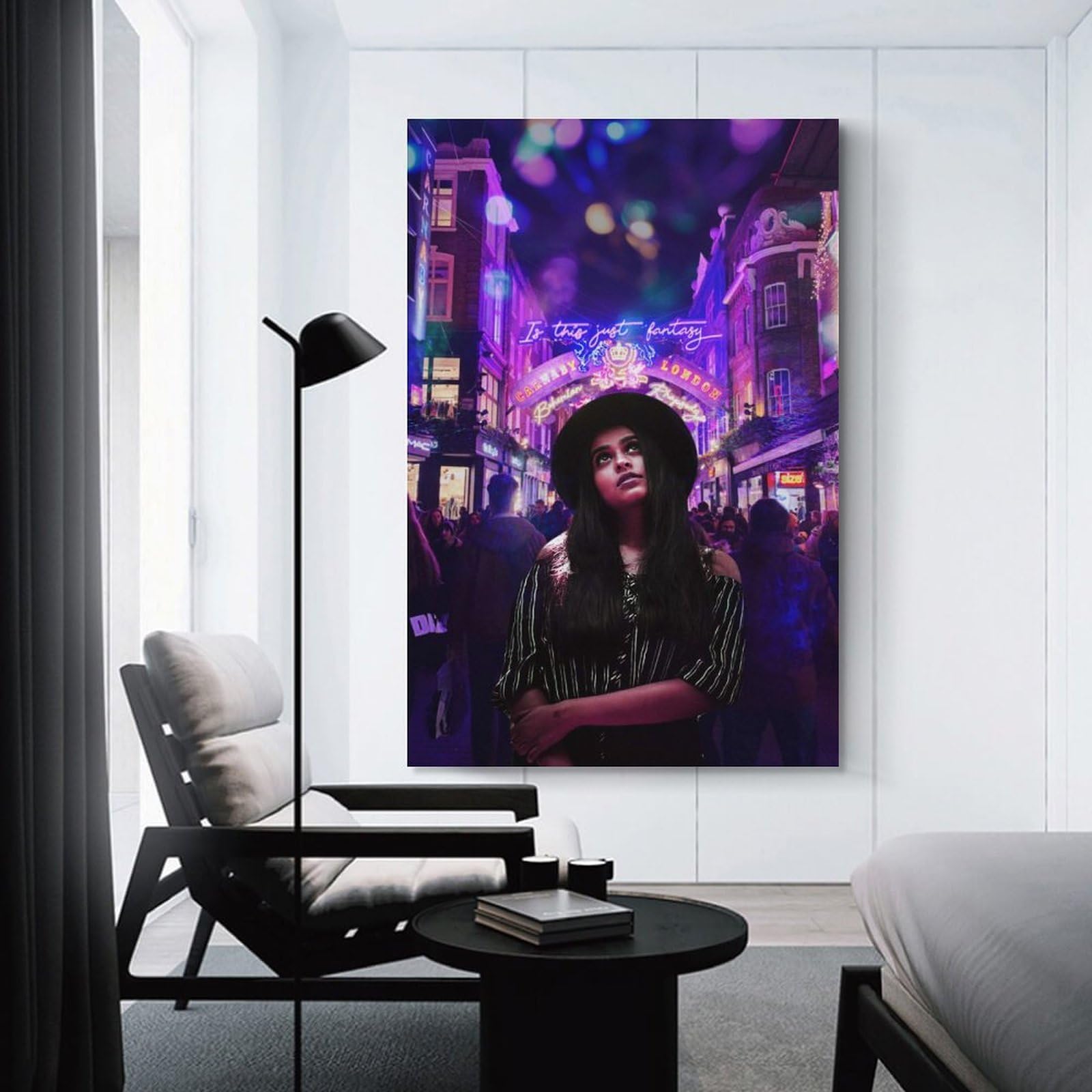 Junmoney Fantasy Girl Canvas Art Print, 12x18inch(30x45cm), for Wall Displays, Bedrooms Or Room Updates, Home Wall Art for Statement Displays