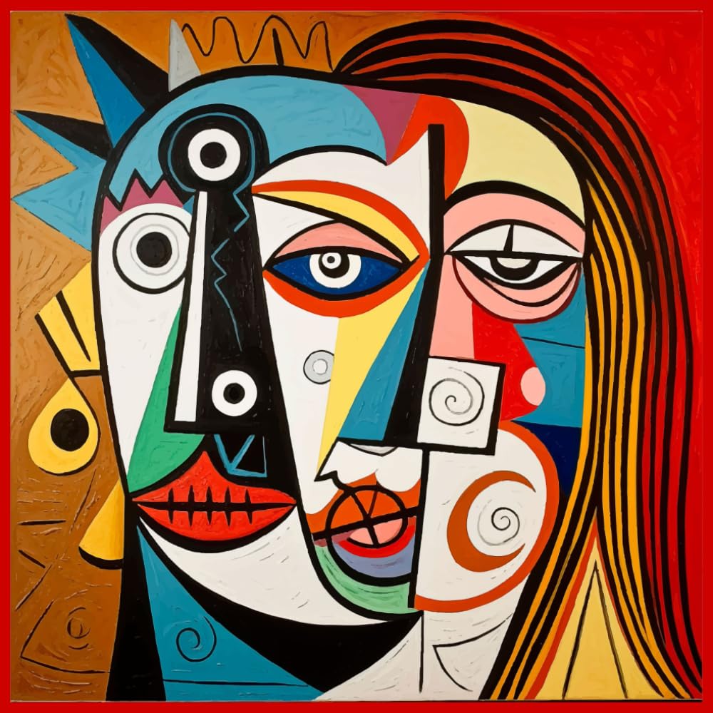 FACES OF PICASSO: A COLORING MASTERPIECE: 50 ILLUSTRATIONS BASED