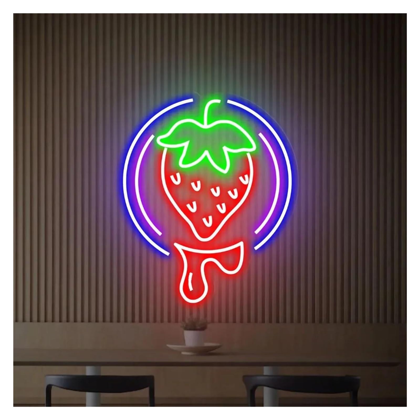 Lemst D Signs Lamp Open Cowboy Neon Sign Usb Powere Restaurant Coffee Foo Shop Business Wall Ecor Fast Foo 45Cm(D)