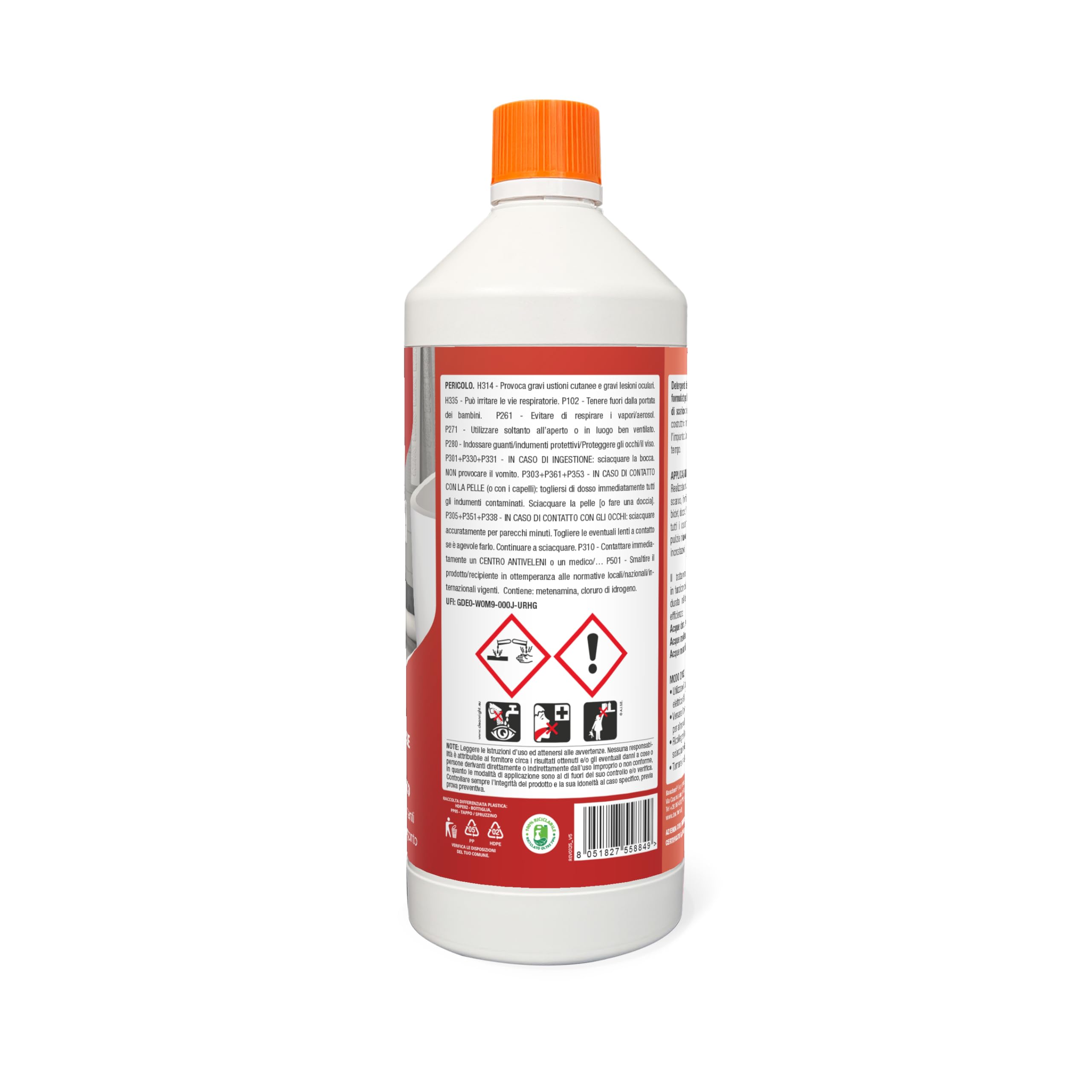 Decal Trituratore Trattamento Anticalcare Disincrostante per Trituratori di Scarico 1 Lt