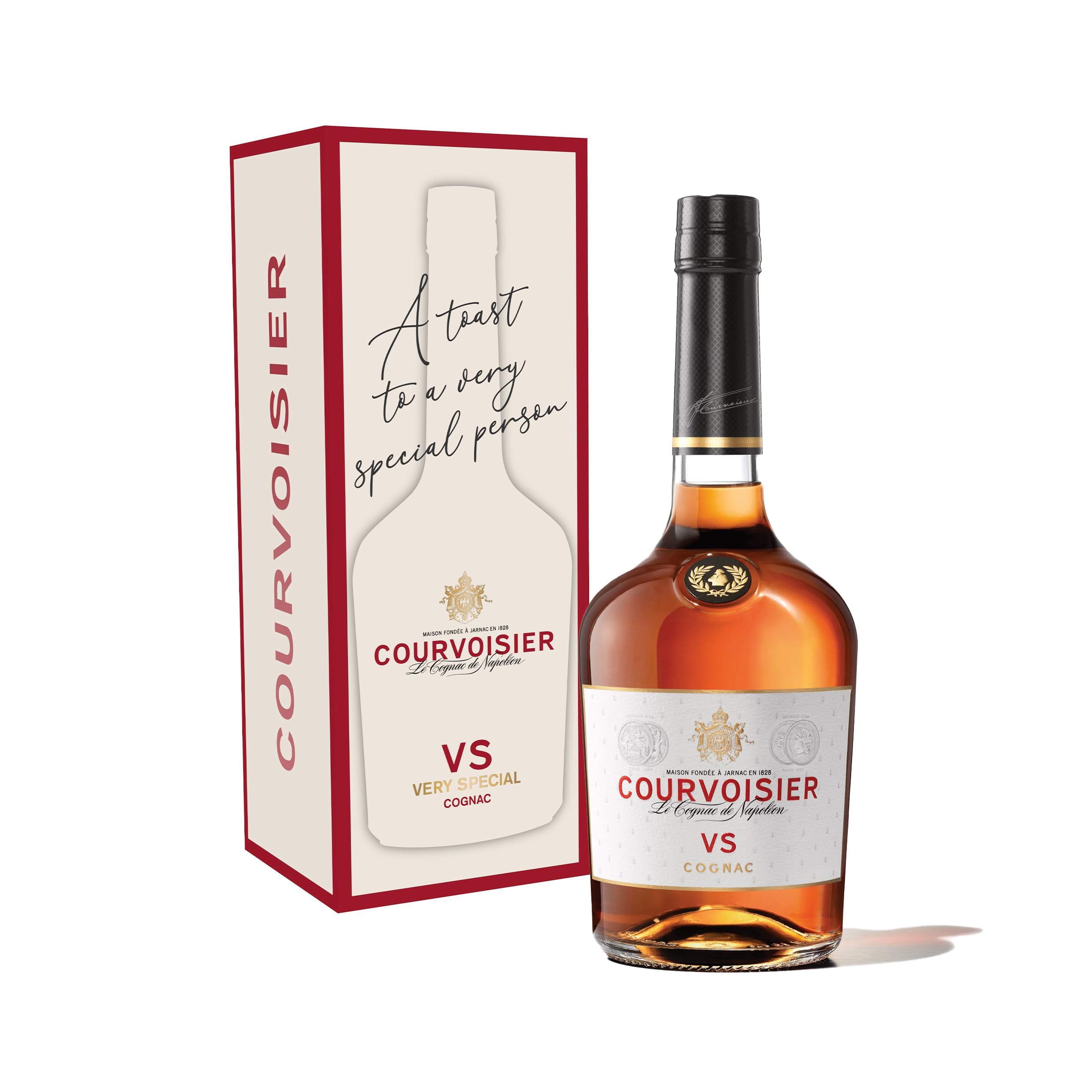 Courvoisier VS Cognac Brandy - A Toast To A Very Special Person - Gift Box, 70 cl