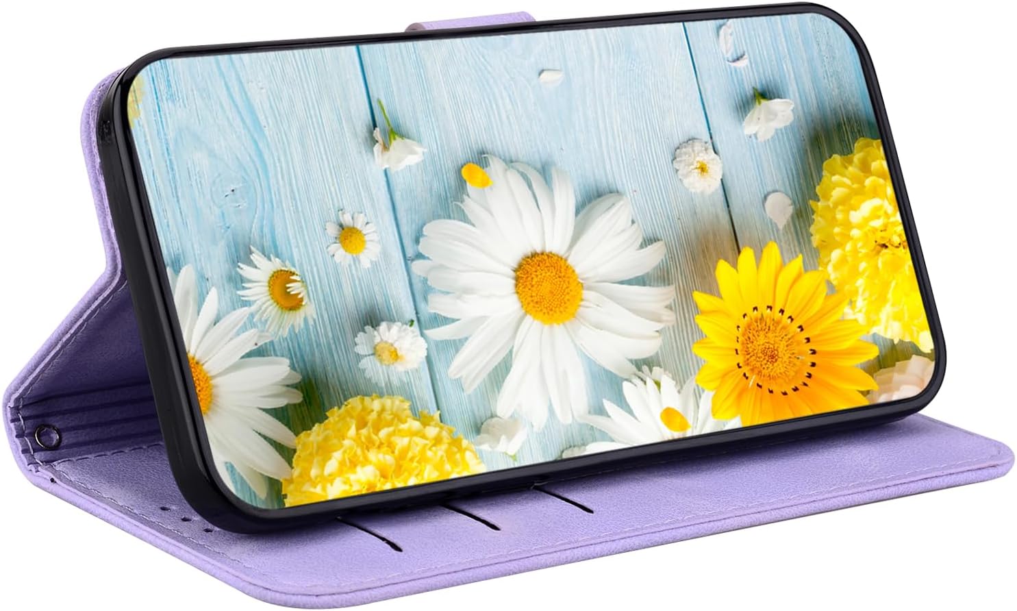 Compatible with OnePlus Nord N200 5G DE2118 Flip Kickstand Cover,Compatible with OnePlus Nord N200 5G DE2118 Card Slot Wallet Case Purple