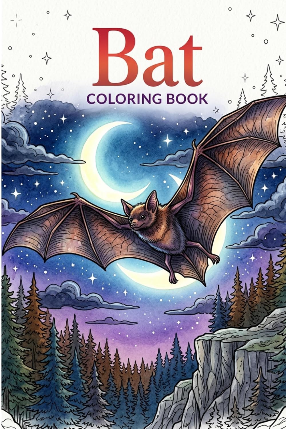 Bat Coloring Book: 25 Delightful Bats to Color and Explore