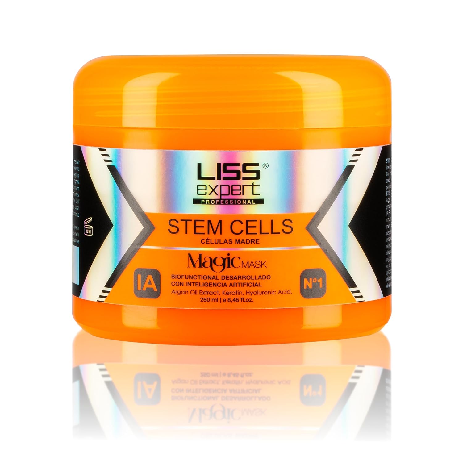 Liss Expert Stem Cells Gold Edition Professional Hair Smoothing Treatment, with Argan Oil, Collagen & Hyaluronic Acid, Shoulder Length, 8.45 fl oz (Magic _ Gold)