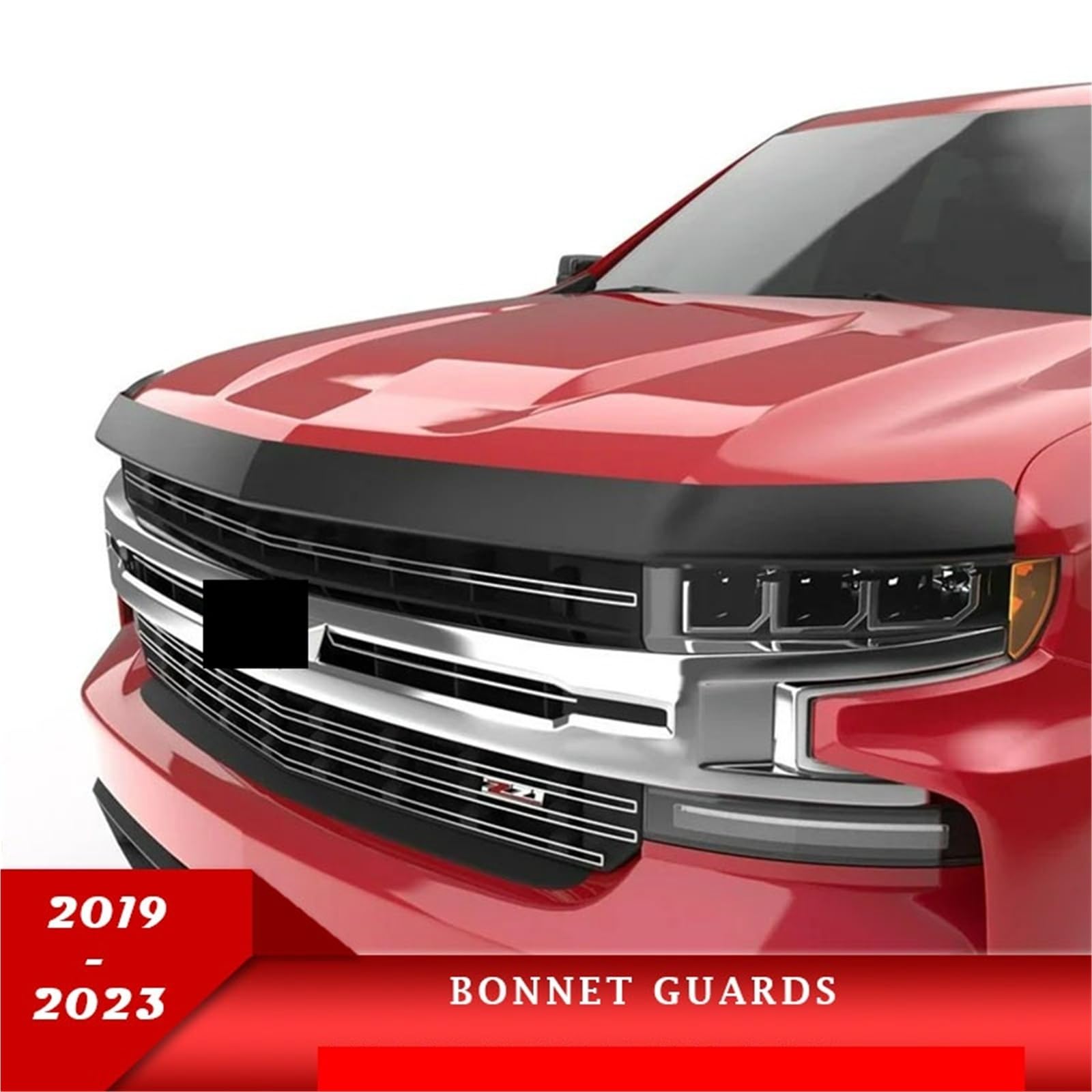 Bonnet Guards Protector Compatible with Chevrolet Silverado 1500 2019 2020 2021 2022 2023 Double Cabin Car Exterior Accessories — view 2
