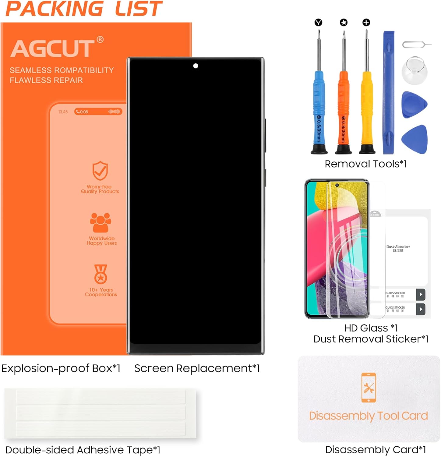 INCELL for Samsung Galaxy Note 20 Ultra Screen Replacement for Samsung Note 20 Ultra LCD Display N986B N985 SM-N986U LCD Digitizer Touch Assembly Black with Frame(Not Fingerprint)