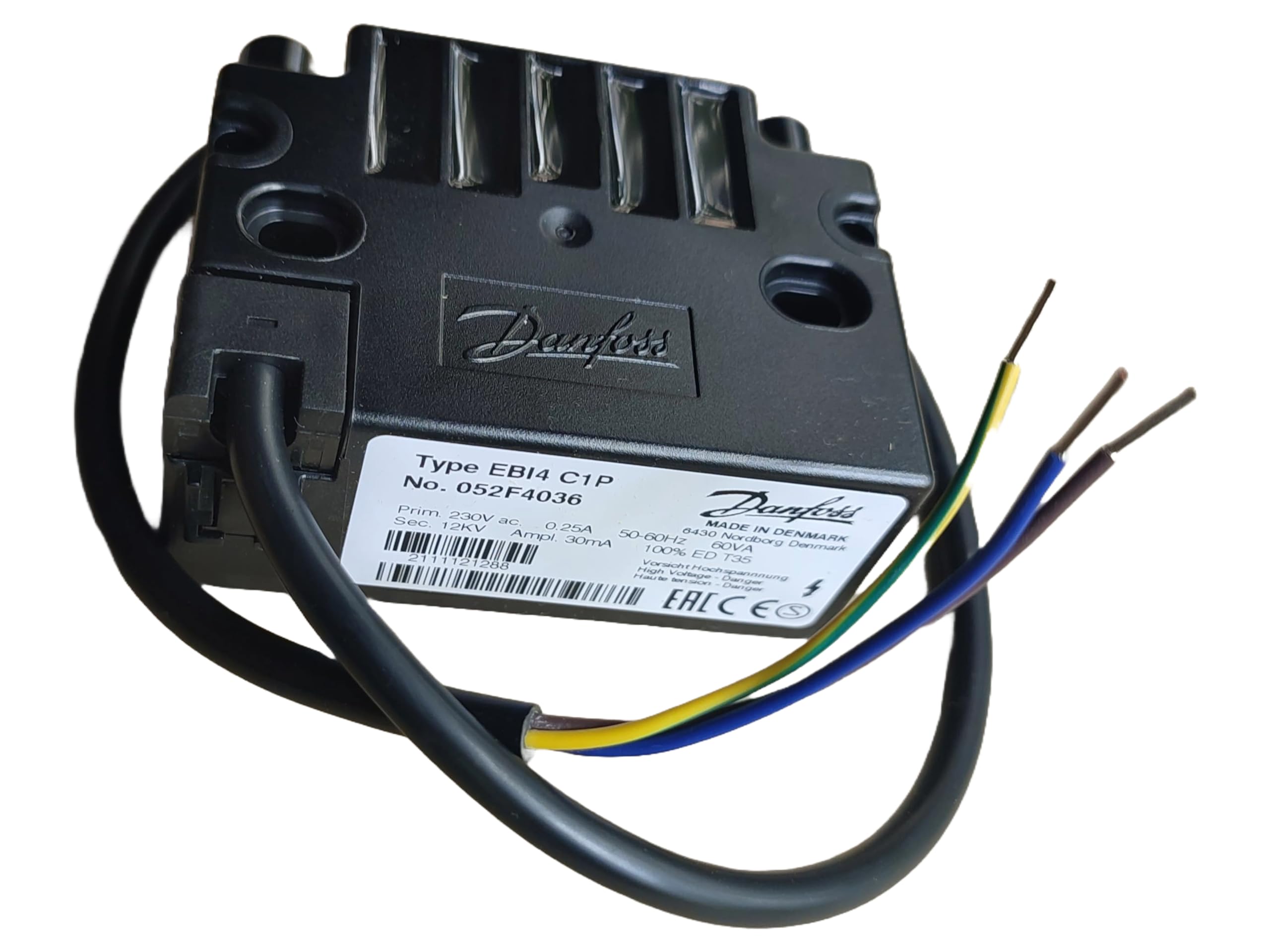 DANFOSS IGNITION TRANSFORMER GAS, SERIES EBI C1P MODEL NO. 052F4036, SUITS TO ALL BURNERS LIKE RIELLO, ECOFLAME, BENTONE, WEISHAUPT, BALTUR & FLAMCO (B0B6FVGMWV) Amazon Price History, Amazon Price Tracker