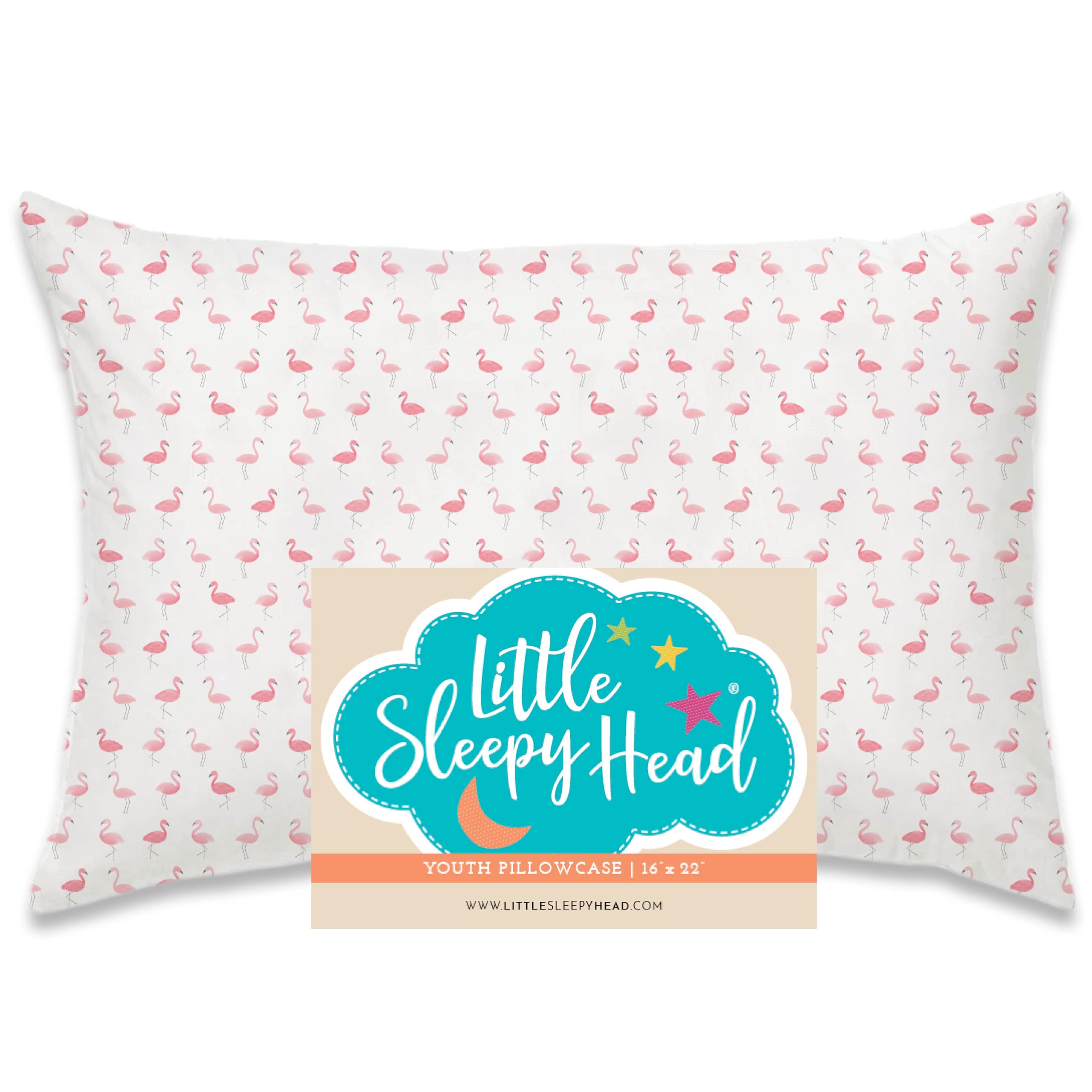 Little Sleepy Head Youth Pillow Case - 100% Made Cotton & Hypoallergenic Pillow Case - Snug Fit Envelope Pillowcase Enclosure - Youth Pillow 16x22