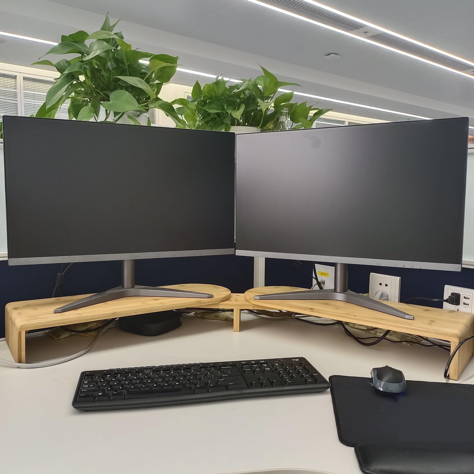 Podstawka Pod Dwa Monitory, Podwyższenie Ekranu Komputera, Oszczędność Miejsca, Podnoszenie Monitora, Półka Narożna Na 2 Monitory