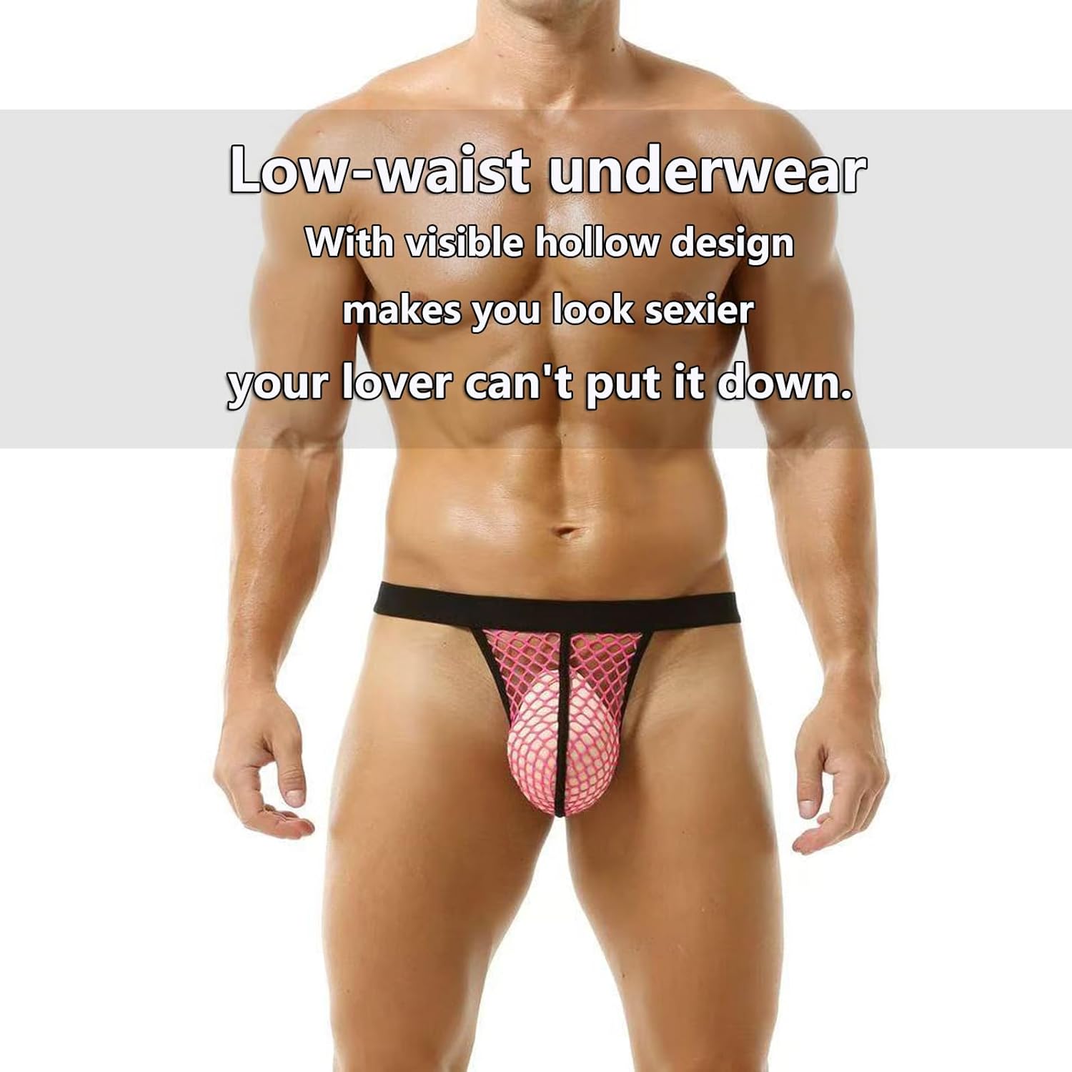 Men's Thongs Sexy Jockstrap Underwear Mesh G String Male T Back For Men Bikini Briefs - Image 2